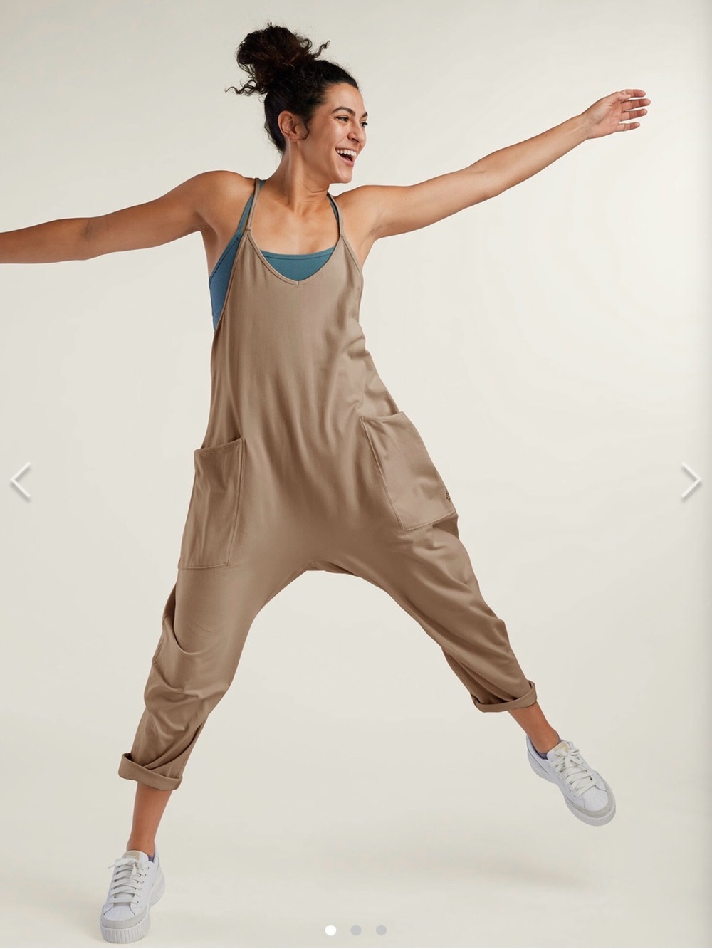 FP Movement by Free People Hot Shot Onesie Mocha Latte Medium